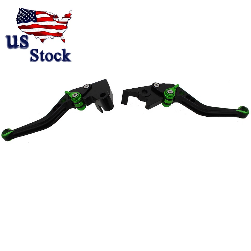 Palancas de embrague de freno CNC verde mezcla de colores para Kawasaki ZX10R Z1000 Z750R ZX6R/636 Foto 2 de 4