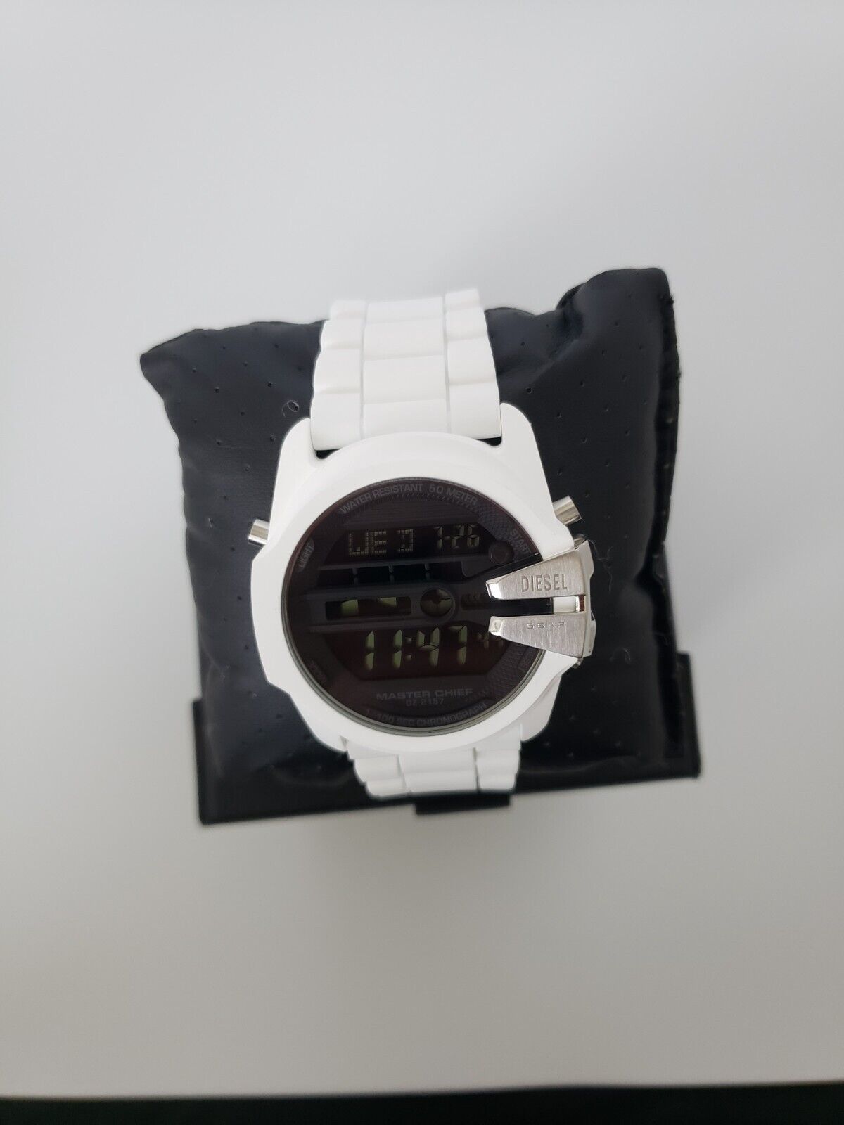 Diesel Master Chief Men\'s Full Digital White Silicone Strap Watch NIB DZ2157  | eBay