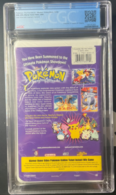 CGC 8.5 Graded - Pokemon: The First Movie VHS Sealed w/ H-Overlap