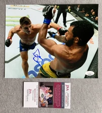 UFC STAR DREW DOBER AUTOGRAPH 8x10 FIGHT ACTION PHOTO UFC/MMA- JSA AN31822