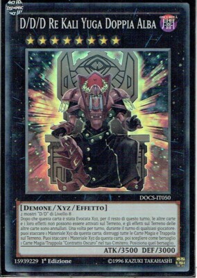 YU-GI-HO KARTE DOCS D/D/D KÖNIG KALI YUGA DOUBLE ALBA IT050 SUPER RARE 1.AUFLAGE