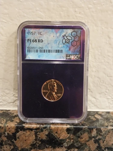 1957 Lincoln 1c Proof Wheat Cent NGC Certified "PURPLE HOLDER" PF 68 RD