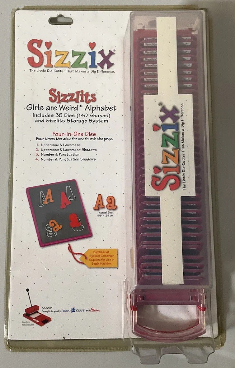 Sizzix Sizzlits Girls are Weird Alphabet 38-9003 | eBay