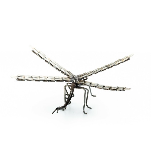 Metal Dragonfly Garden Ornament Sculpture Art - Wall Art Recycled Bug Insect - Picture 8 of 12