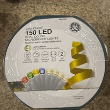GE 150 Count Dual Color Microbright LED Multicolor or Warm White Lights 43.4  8