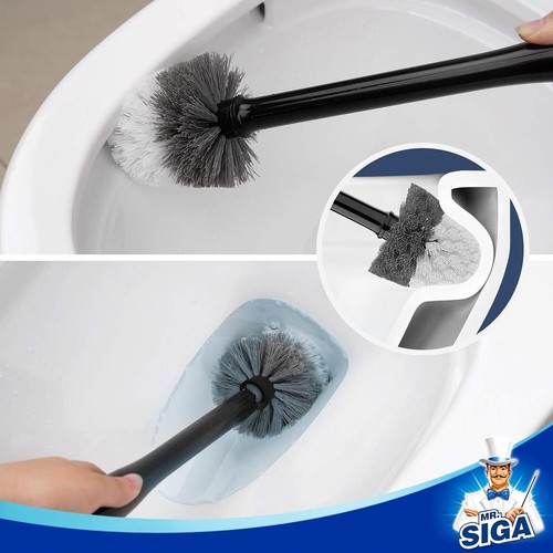 Toilet Bowl Brush with Holder, Premium Quality, Durable Bristles, White - Picture 16 of 35