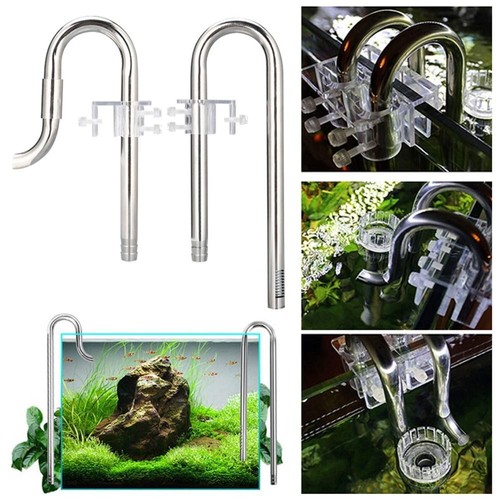 Lily Pipe Stainless Steel Inflow Outflow Filter for Planted Fish Tank Aquarium` - Picture 1 of 18