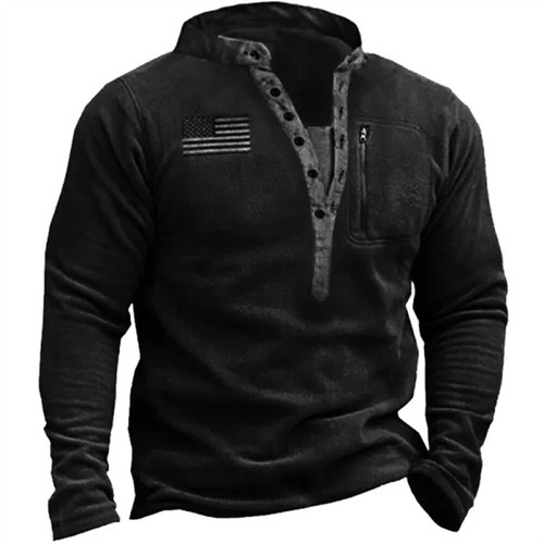 Mens Fleece Thermal Tactical T-Shirt Sweatshirt Military Combat Jumper Tops 38 - Picture 7 of 22