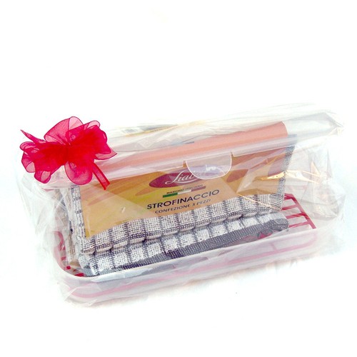 idea regalo Natale confezione Set 3 strofinacci Liabel + 1 contenitore Lega - Imagen 4 de 4