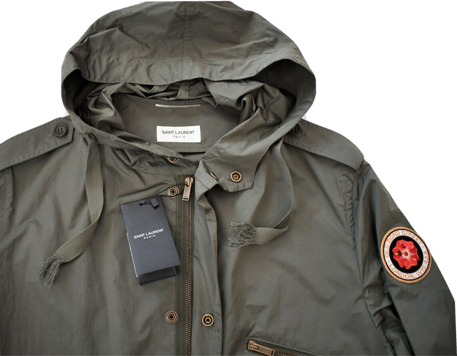 ️$1790 SAINT LAURENT Cachi CAPPUCCIO Leggero PARKA FRANGIVENTO EU 44 S