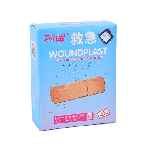 50pcs-First-Aid-Bandage-Hemostatic-Medical-Waterproof-With-Gauze-Pads-y1z