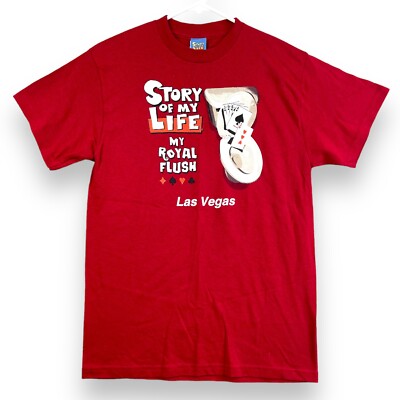 Story Of My Life T-Shirt Men's Size Medium - Red - Las Vegas - My Royale Flush