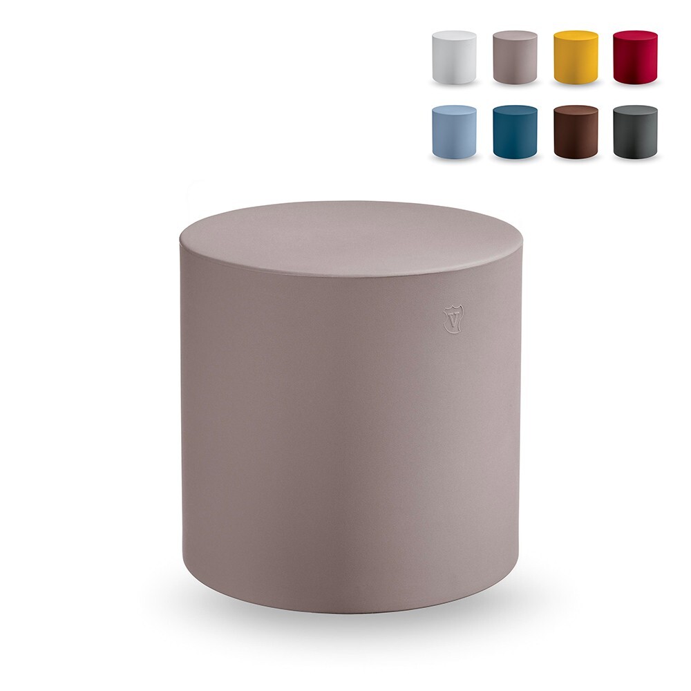 Mesa baja redonda puf 45cm para jardín exterior Cosmos Home Fitting