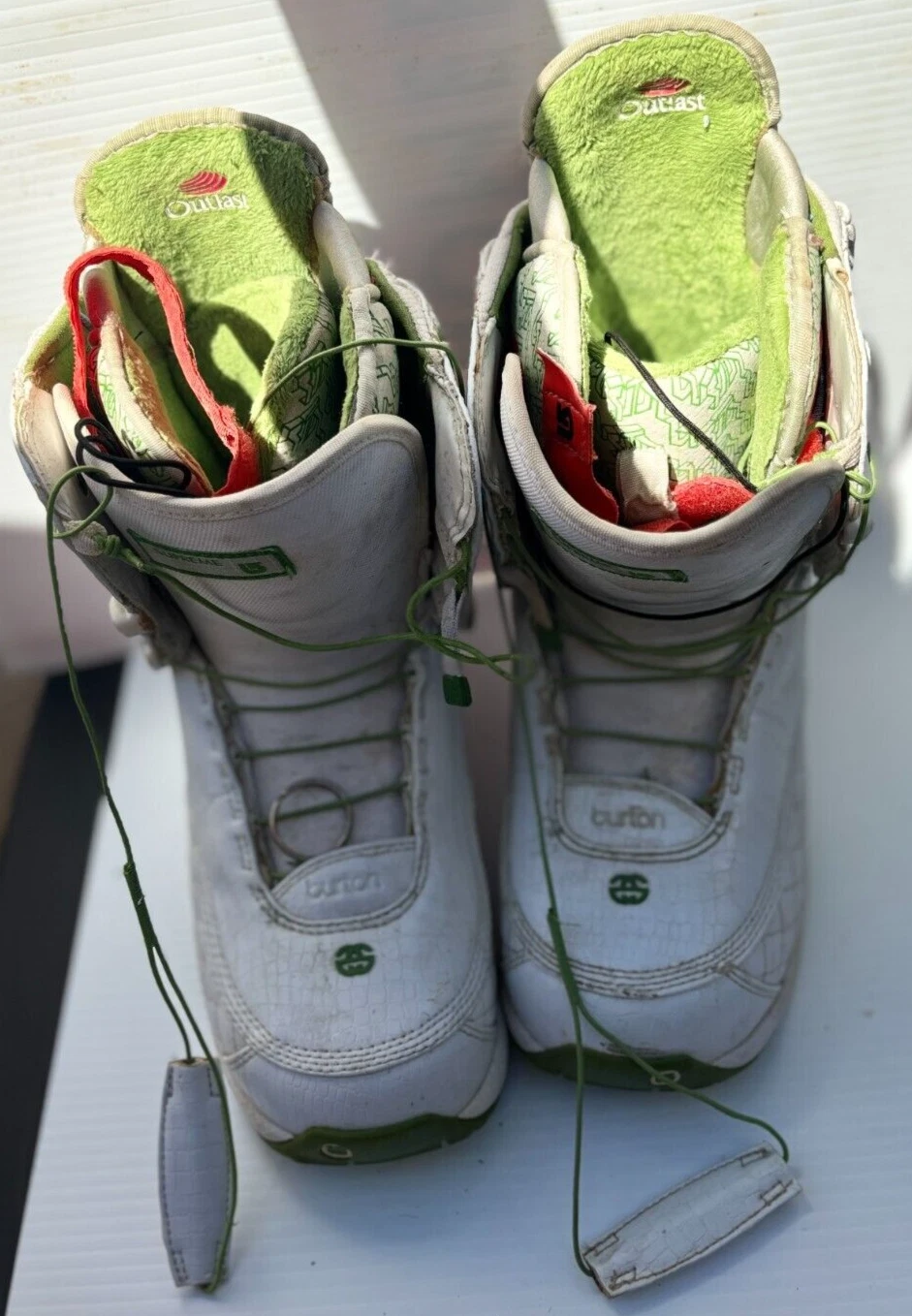 Bottes de snowboard femme Burton Supreme Imprint 4 pointure 7,5 blanc et vert chaussures