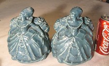 ANTIQUE McDONALD ROOKWOOD SOUTHERN LADY BELL DRESS ART STATUE SCULPTURE BOOKENDS
