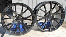 20" NEW FACTORY STYLE DODGE CHARGER SRT HELLCAT 20x10 GLOSS BLACK 2 WHEELS RIMS
