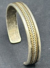 MIKE DANIEL NAVAJO STERLING SILVER CUFF BRACELET 1 Troy Ounce Of Silver & GF!!