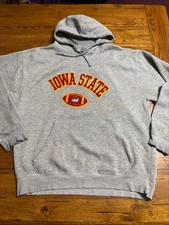 Vtg Iowa State Cyclones XL Hoodie Champion Reverse Weave Hooded Sweatshirt B27