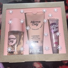 Victoria  s Secret Pink Warm and Cozy Three-Piece Gift Set