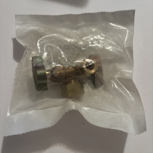BRASS-CRAFT KTCR1900DVX-R1 DUAL SHUT-OFF VALVE 1/2" NOM COMP x 3/8" OD x 1/4" OD