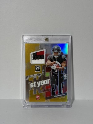 2023 Panini Donruss Optic First Year Fresh Bijan Robinson RC #/10 Gold Patch