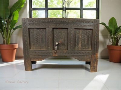 Antique Turkmen yurt treasure Dowry Chest nomaden Jurten Truhe Afghanistan -22/3