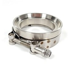 3.25" Turbo Exhuast V-band Clamp Flange Kit For GT45 GT45R T304 Stainless Steel
