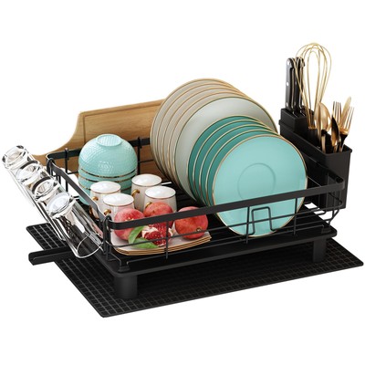 Dish Drying Rack with Drainboard Set, Stainless Steel Dish Drainers for Kitch...