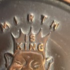 Hyde Park Round Metal Powder Compact Mirror w/ Handle, “Mirth Is King” 15 — photo 4