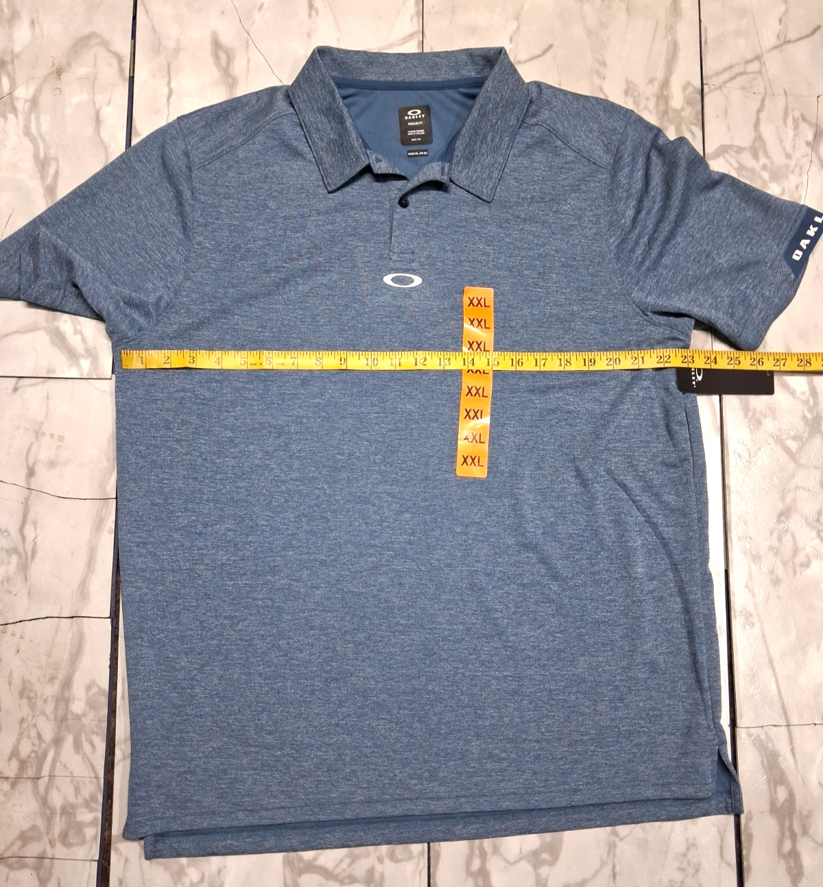 Oakley Polo Shirt Mens 2XLarge Blue Golf Performance Regular Fit NWT image 3
