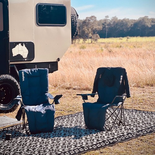 Caravan & Camping Mat | Outdoor Rug | RECYCLED Plastic Mat | Black and Grey 7m - Picture 3 of 6