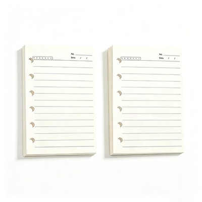 2 Pack A7 Planner Inserts Binder Refills Paper, 90 Sheets 3.1'' x 5'' 6 Holes P...