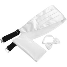 Cummerbund and Bow Tie Set Suit Pocket Handkerchief Handkerchiefs for Men