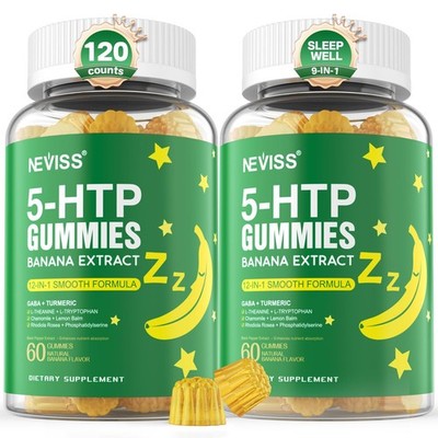 5-HTP 400MG Gummies + GABA - Melatonin Free - Relaxation Gummies with Banana ...