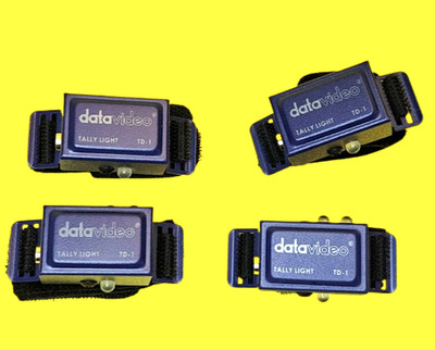 LOT OF 4x DATAVIDEO TALLY LIGHT TD-1 COMPACT EXTERNAL INDICATOR SWITCHER CONTROL