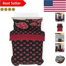 Luxury Naruto Anime Akatsuki 7 Piece Queen Bedding Set - Super Soft  Reversible