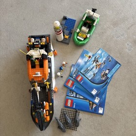 LEGO CITY 60014 Coast Guard Patrol Boat Mostly Complete Instruction Manuals