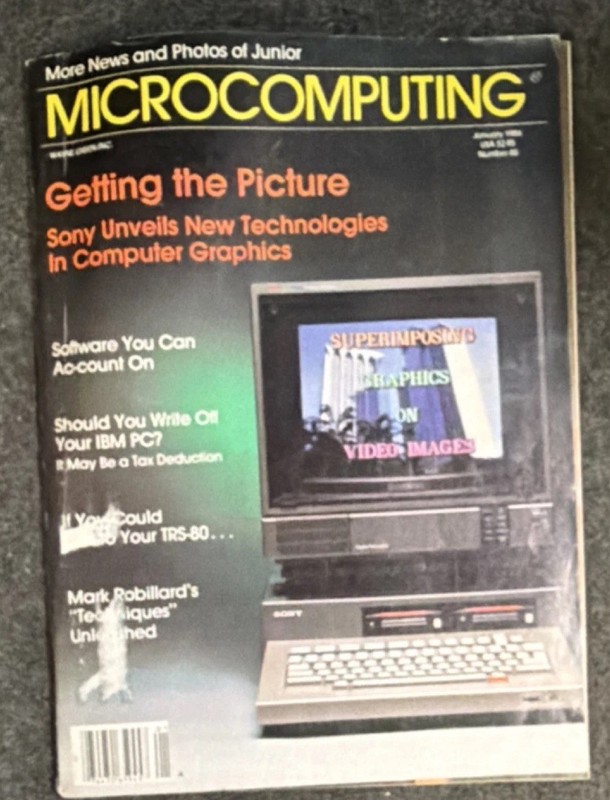 Microcomputing Magazine 1983 "Getting the Picture" Computers Richard Fritzson