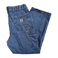 Carhartt Y2K Carpenter Jeans Mens 34x30 Loose Original Fit Work Pants B13-DPS
