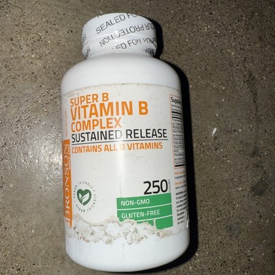 Vitamin B Complex w/ Vitamin C Immune, Energy & Nervous System Support, 250 Caps