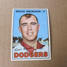 Bruce Brubaker 1967 Topps #276 Los Angeles Dodgers EX Free Postage