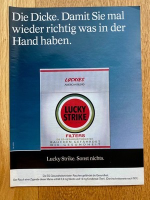 Die Dicke Lucky Strike Sonst Nichts Luckies 2000 Vintage Ad Werbung Reklame