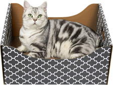  Ultra-Large Cardboard Cat Scratcher Box, Heavy Duty Cat Scratcher Bed with Dou