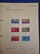 1974 Marine Life Set on Page, (SG#793-798), C.T.O
