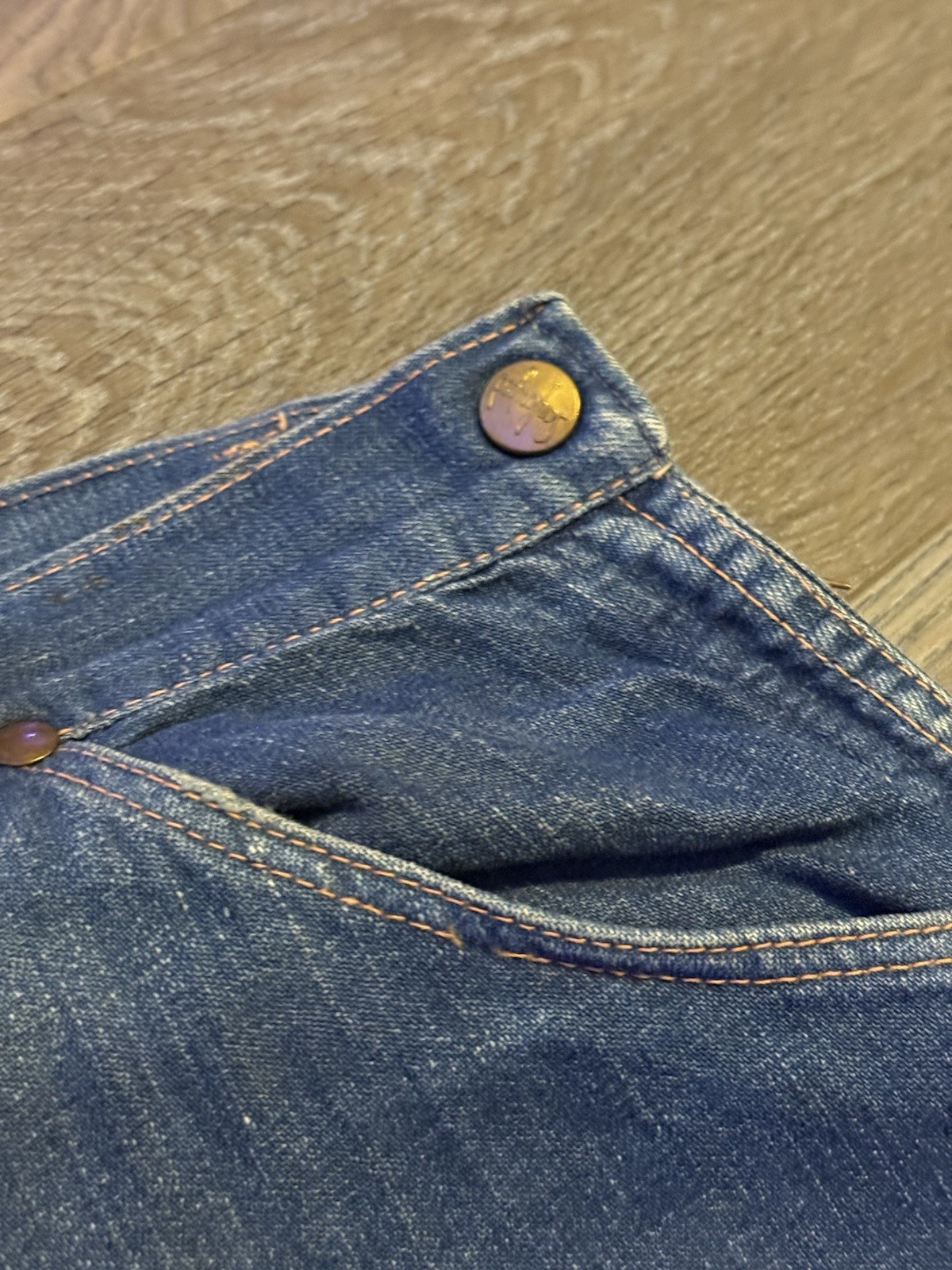 Vintage 40s 50s Sanforized Denim Jeans Side Zip L… - image 3