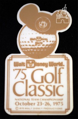 Walt Disney World 1975 Golf Classic TTC Trammell BADGE Pinback PGA Tournament