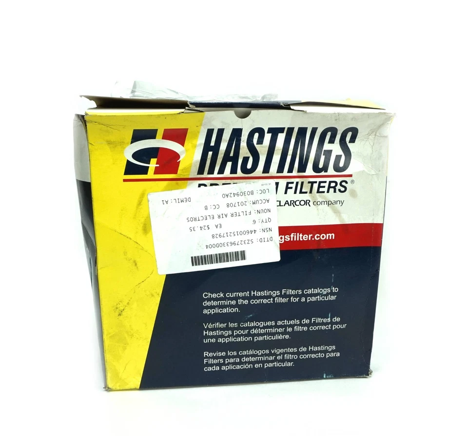 5 件装高级发动机空气过滤器 Hastings AF162 适用于福特 E-350 E-250 Econoline 全新 — 第 2/4 张图片
