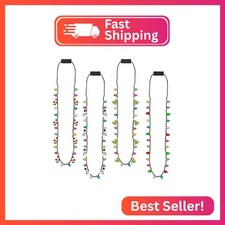 EOBOH 16PCS Christmas Light Necklace, Glowing Xmas Necklaces Party Supplies
