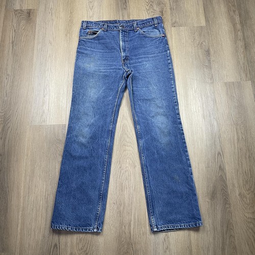 Vintage Levi's 517 Jeans Mens 35x31 Blue Denim Bootcut Made USA Orange Tab 90s