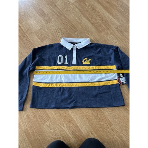Camicia donna rugby manica lunga nuova con etichette Cal Bears UC Berkeley Colosseum blu medio - Foto 10 di 13